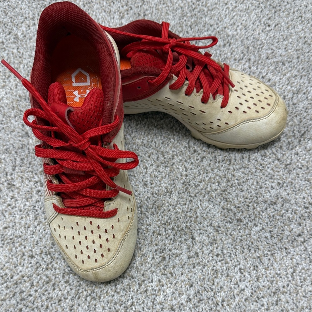Under Armour Kids Sneakers Red and Cream